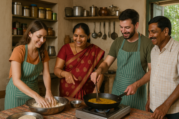 Day Tour with Local family with cooking Class